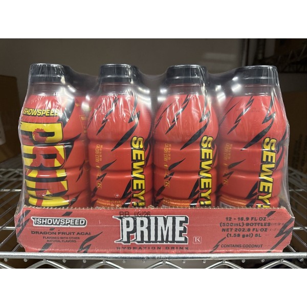 PRIME HYDRATION Drink (16.9oz) Sealed Case - ISHOWSPEED (Special Edition)