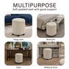 Get Set Style Ottoman with Wheels, Rolling Vanity Stool for