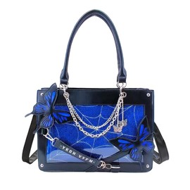 Butterfly Ita Bag Y2k Tote Shoulder Bag for Women Handbag Crossbody (Blue)