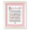 Prayer for a Baby Girl Picture, Pearlized White 9-1/2"x11-1/2 Frame,