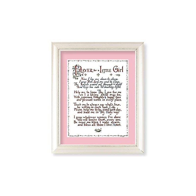 Prayer for a Baby Girl Picture, Pearlized White 9-1/2"x11-1/2 Frame,