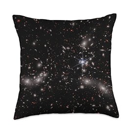 Pandora's Cluster of Galaxies New JWST Telescope Image Throw Pillow