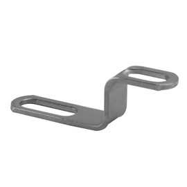 Gorise 2Pcs Motorcycle Exhaust Pipe Mounting Clamp Motorbike Exhaust Pipe Stainless Steel Bracket Z Shape Connecting Piece, Silver