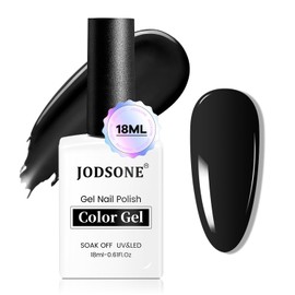 JODSONE 18ml Gel Nail Polish Black Gel Polish Soak Off U V Lamp Gel Polish Nail Art Manicure Salon DIY at Home Gift for Women