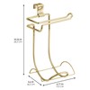 iDesign Over-The-Tank Toilet Paper Holder with Storage - Gold