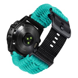 BINLUN Compatible with Garmin Bracelet 20 mm 22 mm 26 mm, Braided Paracord Nylon Bracelets Fits Quickfit Military Sports Replacement Strap for Forerunner/for Instinct/for Fenix/for Descent Men