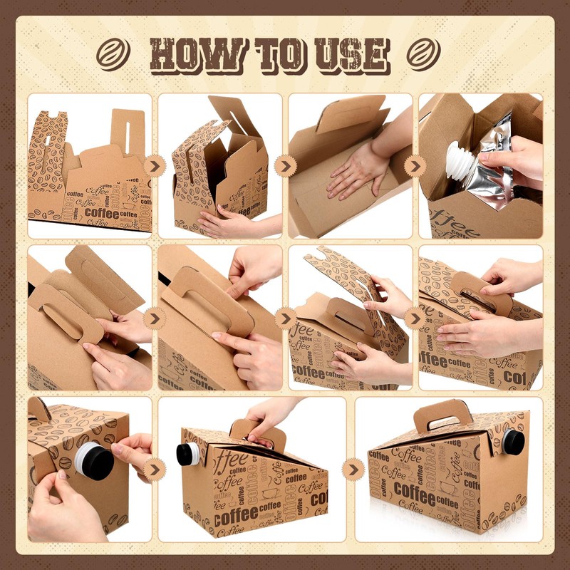 Resholder 30 Pack Coffee Boxes for Catering 96 oz Coffee