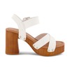 Dunes Women's Patsy Faux Wood Sandal +Comfort Foam & LiteSole