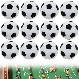 NHPY Pack of 12 table football balls, replacement ball for football ball 23 mm, resin table football balls, classic football ball, used for table football games and as decoration, black
