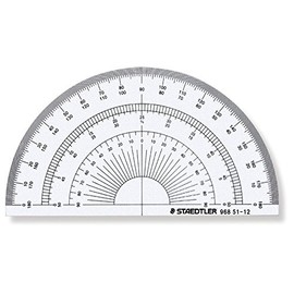 ステッドラー 半円分度器 12cm