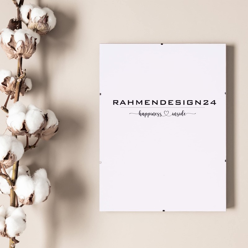 Rahmendesign24 Picture Frame, Frameless, Clip Frame, 20 x 25 cm,