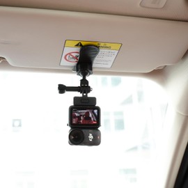 Car Sun Visor Mount with Magnetic Quick Release Adapter for DJI Osmo Nano/DJI Osmo Action 6, 360° Adjustable Ball Head for Vlogging & POV Recording-for DJI Osmo Nano DJI Action 6 Accessories