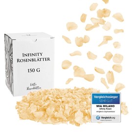 Mia Milano Real Rose Petals I Rose Petals Decoration Made of Infinity Roses I Romantic Gift for Women I Flowers Made of Real Roses in Gift Box I Preserved Rose Petals