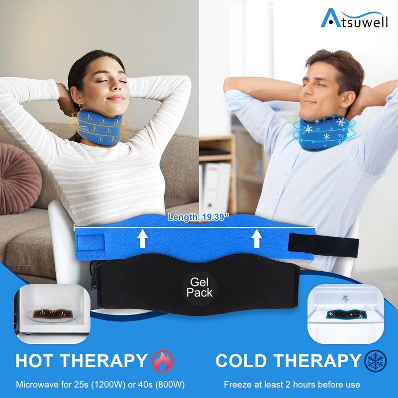Atsuwell Neck Brace for Sleeping, Soft Cervical Collar for Support,
