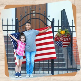 Vicenpal Interchangeable Welcome Sign for Front Door with 17 Magnetic Icons, Wooden Seasonal Front Porch Door Decor with 4 Seasonal Wreaths and 17 Changeable Icons for Holiday Party (Brown)