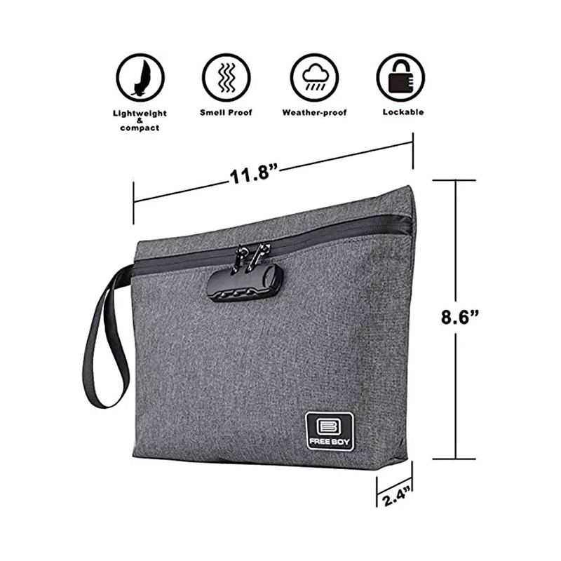 Free Boy Smell Proof Bags Set Durable Odor Proof Stash