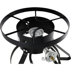High Pressure Burner Outdoors Cooking Gas Single Propane Stove Camping Quemador w/ Hose & Regulator