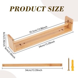 INFUNLY Paper Roll Dispenser for 12-Inch Kraft Paper Roller Holder Wooden Easel Papers Roll Dispenser DIY Display Stand for Wall Decor Wall Mount Kraft Papers Holder for Home Room Office Kitchen