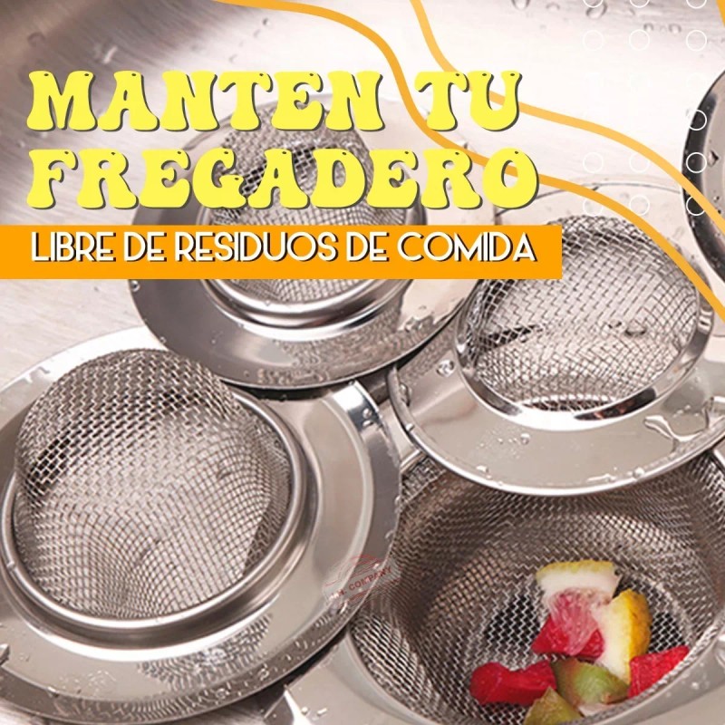 J.H. Company Set 4 Piezas Filtros Coladera Lavabo Baño Residuos