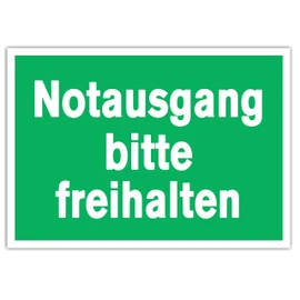 Pack of 5 Emergency Exit Please Keep Free Premium Sticker A4 Sticker 21 x 29.7 cm Rescue Path Sign with UV Protection for Outdoor Indoor Use