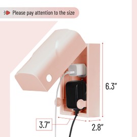 Bates - Baby Safety Outlet Cover Box, Pink, Outlet Covers Baby Proofing, Plug Covers Baby Proofing, Baby Outlet Cover, Socket Covers Baby Proofing, Baby Outlet Covers Baby Proof, Outlet Box Cover