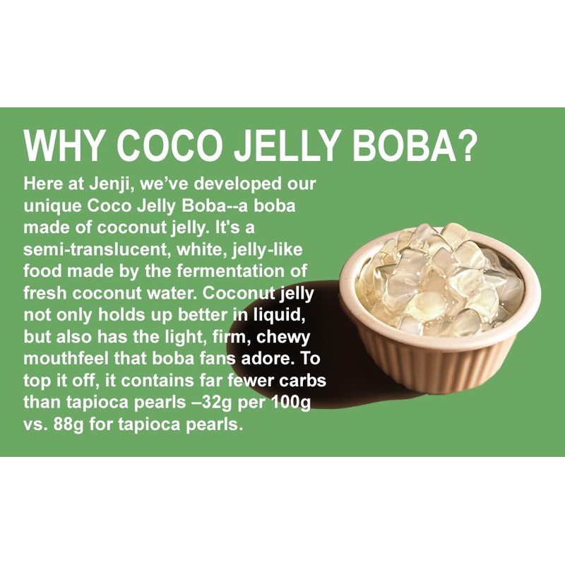 Jenji Pure Boba Tea, Matcha Latte Flavor | 10.8 fl