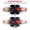 Tuijodaix 2 Pack Inline 60amp Circuit Breaker with Manual Reset Fuse Holder for Car Audio Marine Boat Stereowith Wire Lugs and Heat Shrink Tube