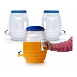 Vitrolero Barril - Vitrolero 11 Litros Con Llave Y Tapa Set 3 Piezas
