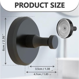 OYIWINMI Pack of 4 Suction Cup Hooks, Wall Hooks, Stainless Steel, Vacuum Suction Cup Hooks, Practical Towel Hooks with Suction Cups for Bathroom and Kitchen, Towel Holder No Drilling, 11 lb Load