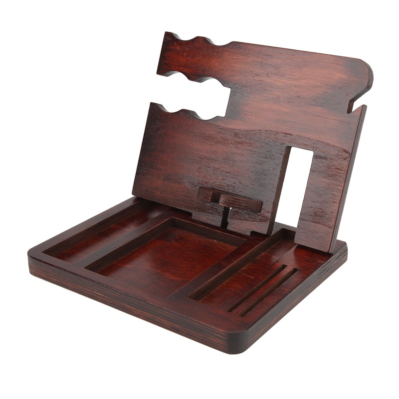 Wood Phone Docking Station Clear Texture Docking Station Organizer with