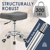 Rolling Stool Wider Rectangular Cushion-Provides a Comfortable, Stable Support Surface