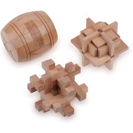 Sharp Brain Zone - 3D Wooden Brain Teaser Pack