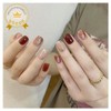 Nail Tips, Set of 24 Flesh Nails, 3D Handmade Nail