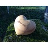 Thankgoods Worry Stone Wooden Heart Engraved I Love You -