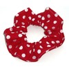 Polka Dot Print Fabric Hair Scrunchies Set of 4 Ponytail