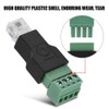 Dingln Ethernet Connector RJ11 6P4C Male to 4 Pin Screw