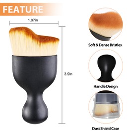 4PCS Car Detailing Brush Soft Bristles Car Duster Brush Interior, Cleaning Brush Car Interior Cleaning Tool Accessories for Dashboard, Air Vents, Keyboard(Yellow)