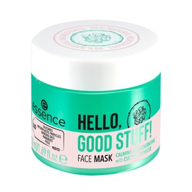 essence Hello Good Stuff Face Mask, Green, Moisturising, Regenerating, Soothing, Natural, Gely, Vegan, Oil-Free, Alcohol-Free, Paraben-Free, Pack of 1 (50 ml)