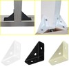 12 PCS Triangle Corner Brackets,Angle Support for Furniture Fastening (White)