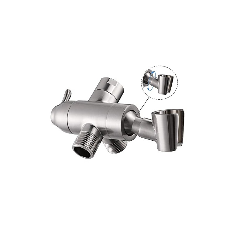 Shower Arm Diverter with Handshower Mount, G1/2 Brass Shower Diverter