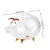 Transparent Glass Pig Coin Saver Bank Piggy Money Saving Box