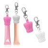 BRDXOOL 2 Pieces Lip Gloss Keychain Cap - Fit for