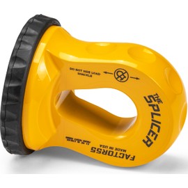 Factor 55 Splicer Synthetic Rope Shackle, Fits Rope up to 1/2" - Yellow