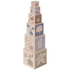 howa 6027 Wooden Stacking Tower from 1 Year Old, Motor Skills Toy Stacking Cube