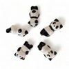 5 Pair Japanese Asian Bamboo Chopsticks Set with Panda Ceramic