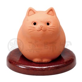Yakushi Kiln Mei Cat Incense Burner (Small) (With Incense Holder)