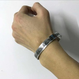 ZKDC Islam Engraved Ayatul Kursi stainless steel bracelets bangles