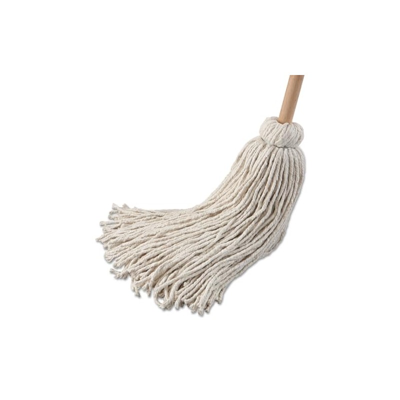 Boardwalk BWK132C #32 White Cotton Head 54 in. Natural Wood