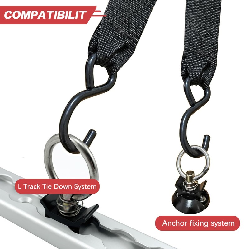 WuhaPhreyn 12 Pack L Track Tie Down O Ring L