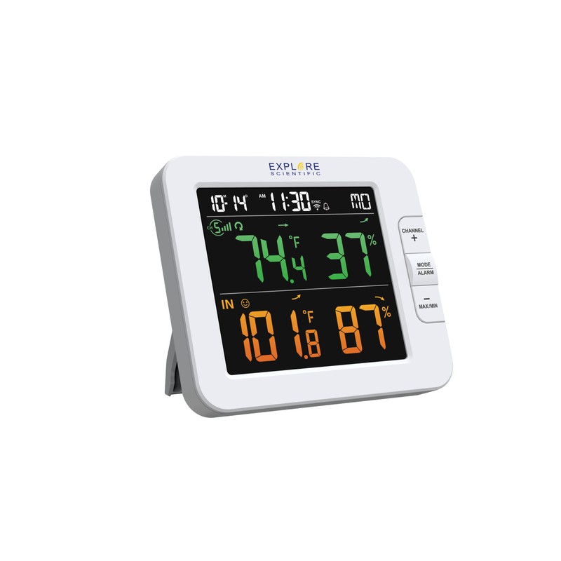 Explore Scientific WSH4102 Smart Weather Station Multi-Channel with Wireless Sensor,